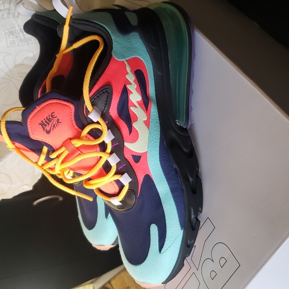 Nike Air Max 270 React Customized Sneakers Size 6.5 - Picture 2 of 14